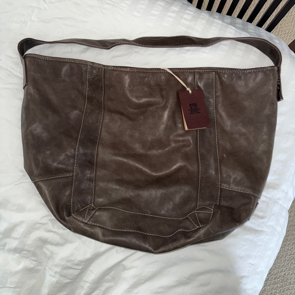 Ruehl No. 925 Brown Leather Slouchy Shoulder Bag – Vintage & Rare